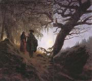 Caspar David Friedrich Man and Woman Contemplating the Moon (mk10)